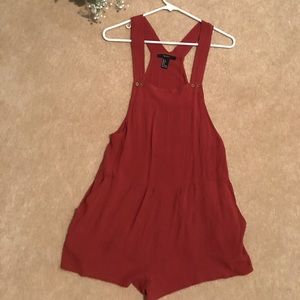 Forever 21 burnt orange cloth overalls